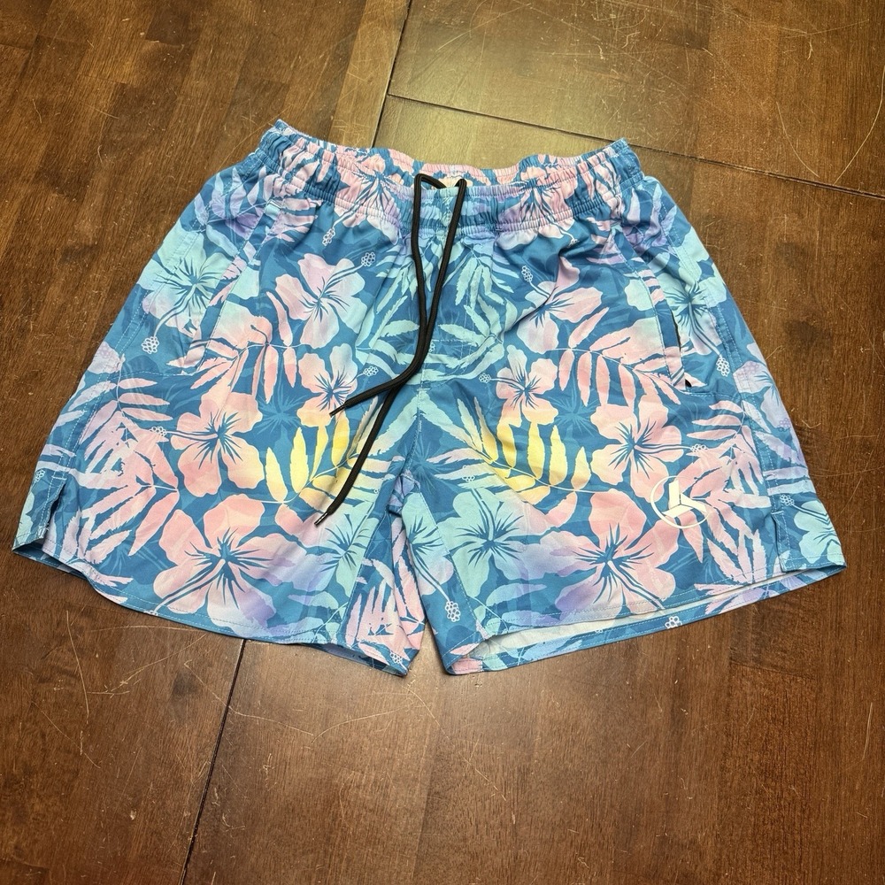 Archetype Board Swim Trunks Mens‎ Large Hawaiian Geometric Unlined Surf Shorts